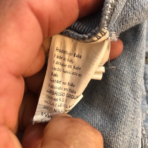 Women’s XS/S Denim Jacket Pink Detail Front Pockets 100% Cotton Semi Distressed - Picture 7 of 12